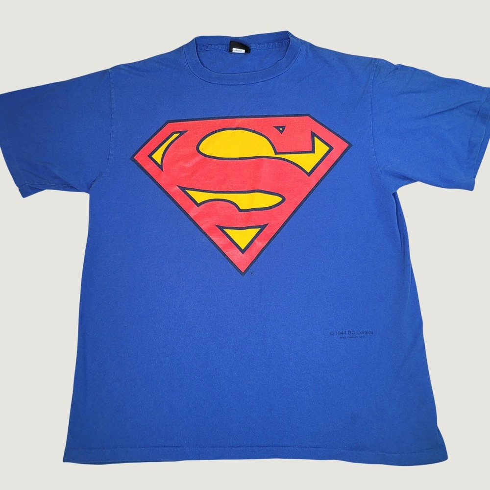 Vintage Changes Superman T Shirt XL Blue 90s DC Comics Made in USA Single Stitch